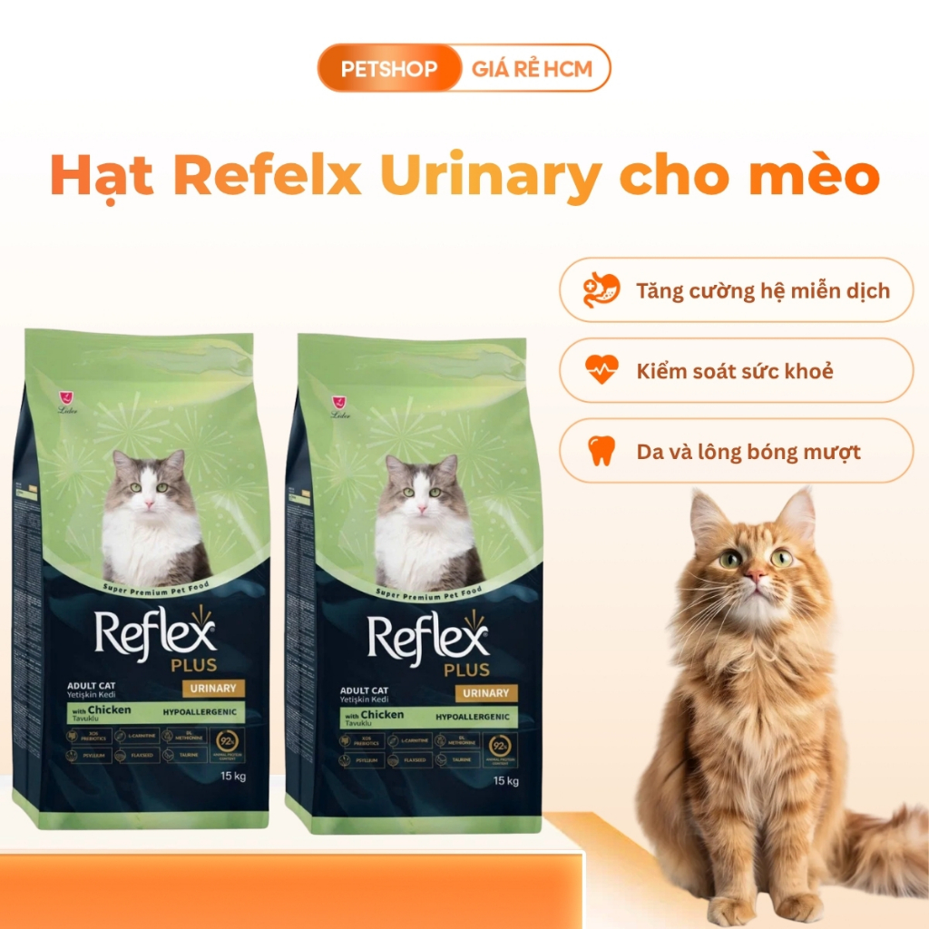 (Reflex bao 15kg)Thức ăn cho mèo Hạt Reflex bao lớn 15kg -  PSGR