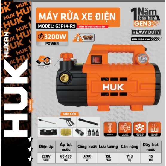 Máy rửa xe dùng điện có chỉnh áp (GEN3) G3P14-R9