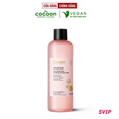 [SVIP] Bigsize Nước tẩy trang Sen Hậu Giang Cocoon tẩy sạch makeup & cấp ẩm 500ml Vegan - thuần chay