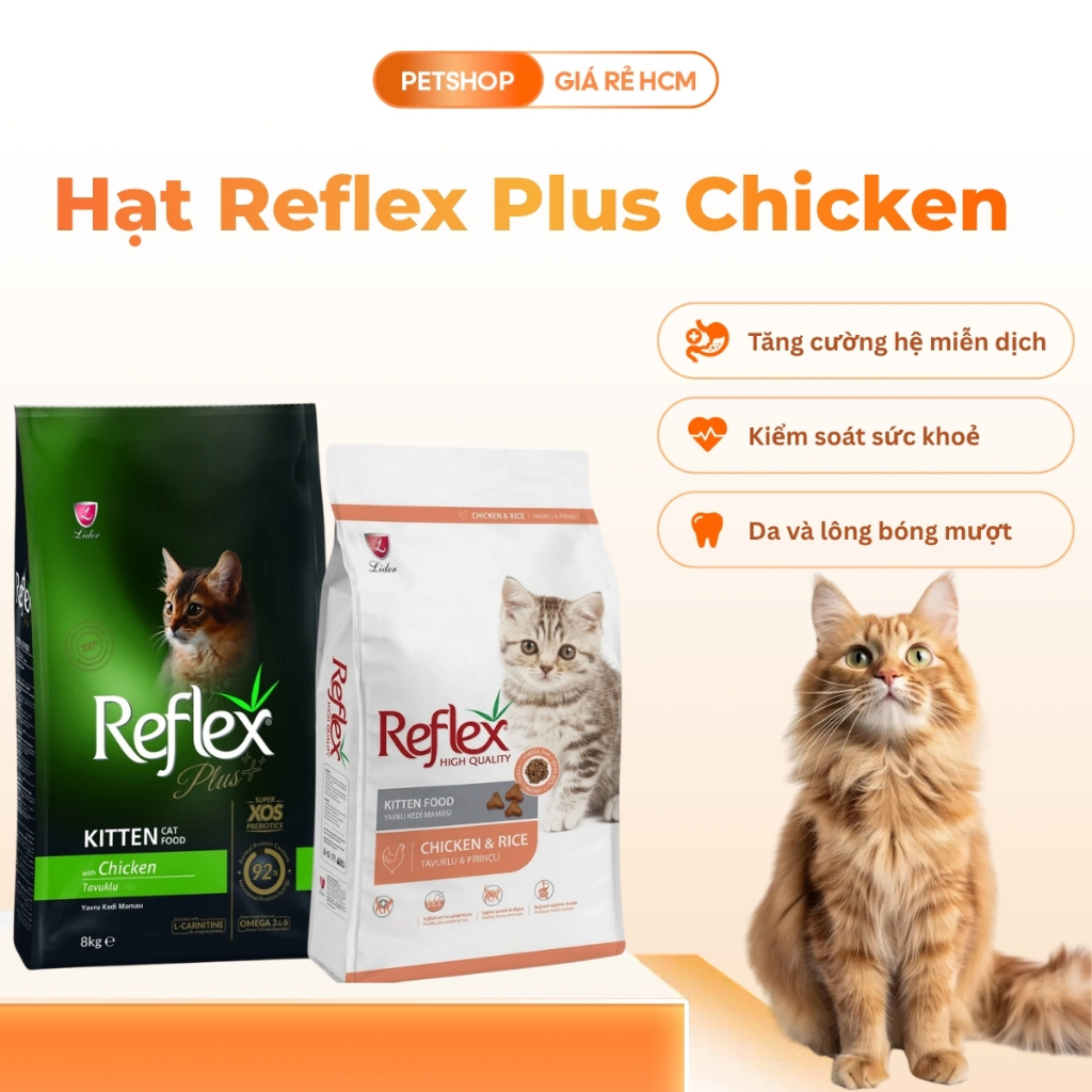 [CHIẾT 1KG] Hạt REFLEX cho mèo con, trưởng thành vị gói Chiết 1kg - Hạt chất lượng dành cho Mèo
