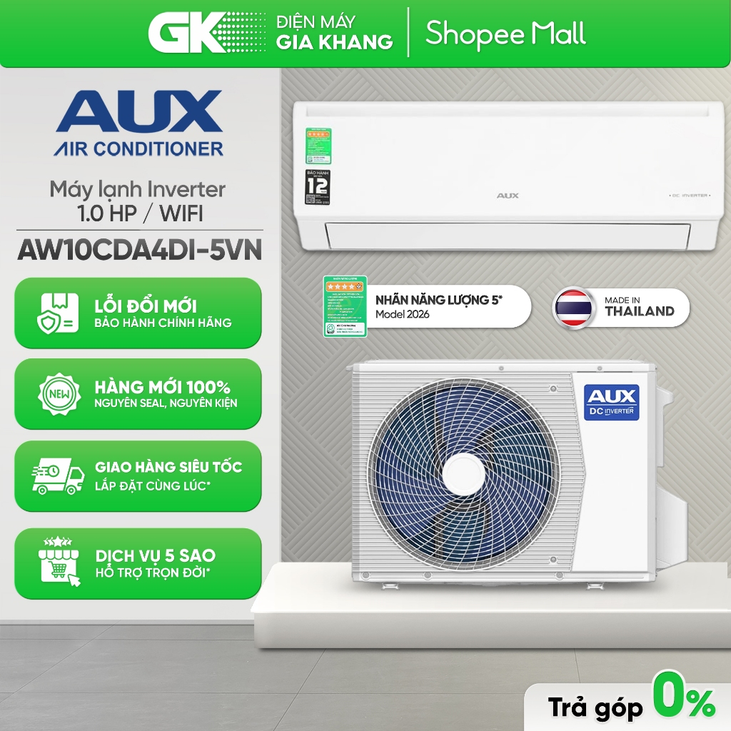 AW13CDA4DI-5VN 1.5HP | AW10CDA4DI-5VN 1HP Máy Lạnh | Điều hòa AUX Inverter [Freeship HCM]