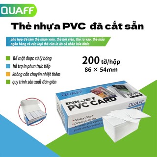 QUAFF-86*54mmThẻ PVC cắt sẵn có thể in được dùng để in trực tiếp thẻ ID200 tờ một hộp thẻ danh thiếp
