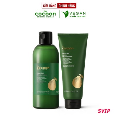 [SVIP] Bộ dầu gội bưởi Pomelo Cocoon 310ml + Dầu xả bưởi TUÝT Pomelo Cocoon 310ml thuần chay