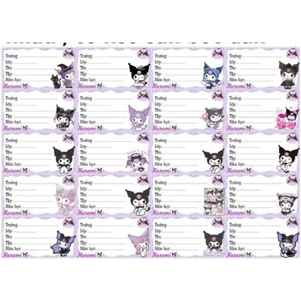 Nhãn vở Koromi 15 chiếc