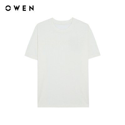 Owen - Áo T-shirt Relax Fit TSN260136 màu Be chất liệu CVC Spandex