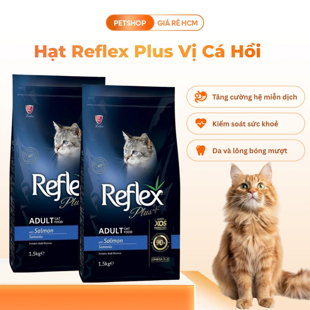 Reflex Plus Adult Cat Food Salmon -Reflex Plus Vị Cá Hồi Gói 1.5kg - -PSGR