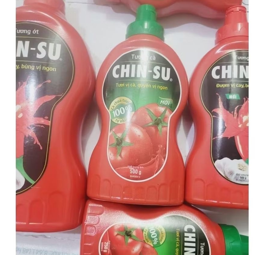 Tương ớt, tương cà Chinsu đủ cỡ