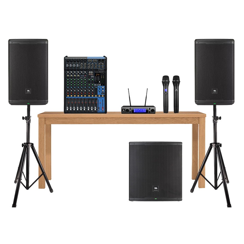 Dàn Âm Thanh Sân Khấu Biểu Diễn Karaoke Acoustic SK01 (JBL Eon 715, Eon 718S, VM300, MG12XU)