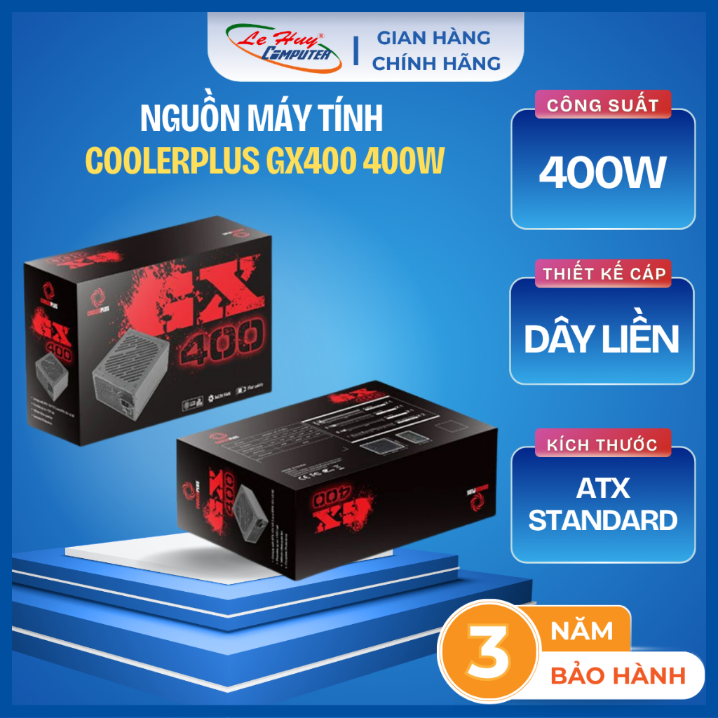 Nguồn Máy Tính Coolerplus GX400 400W/GX450 450W/GX550 550W - Hàng Chính Hãng