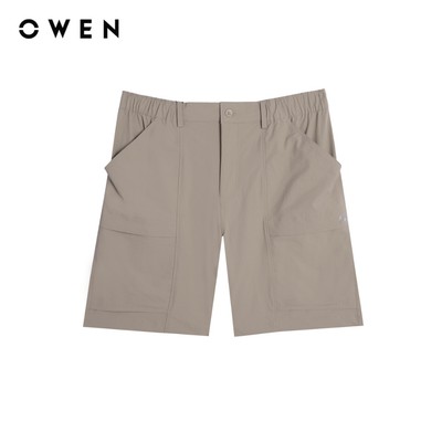 Owen - Quần short Relax Fit SS261031 màu Rêu chất liệu Nylon ripstop