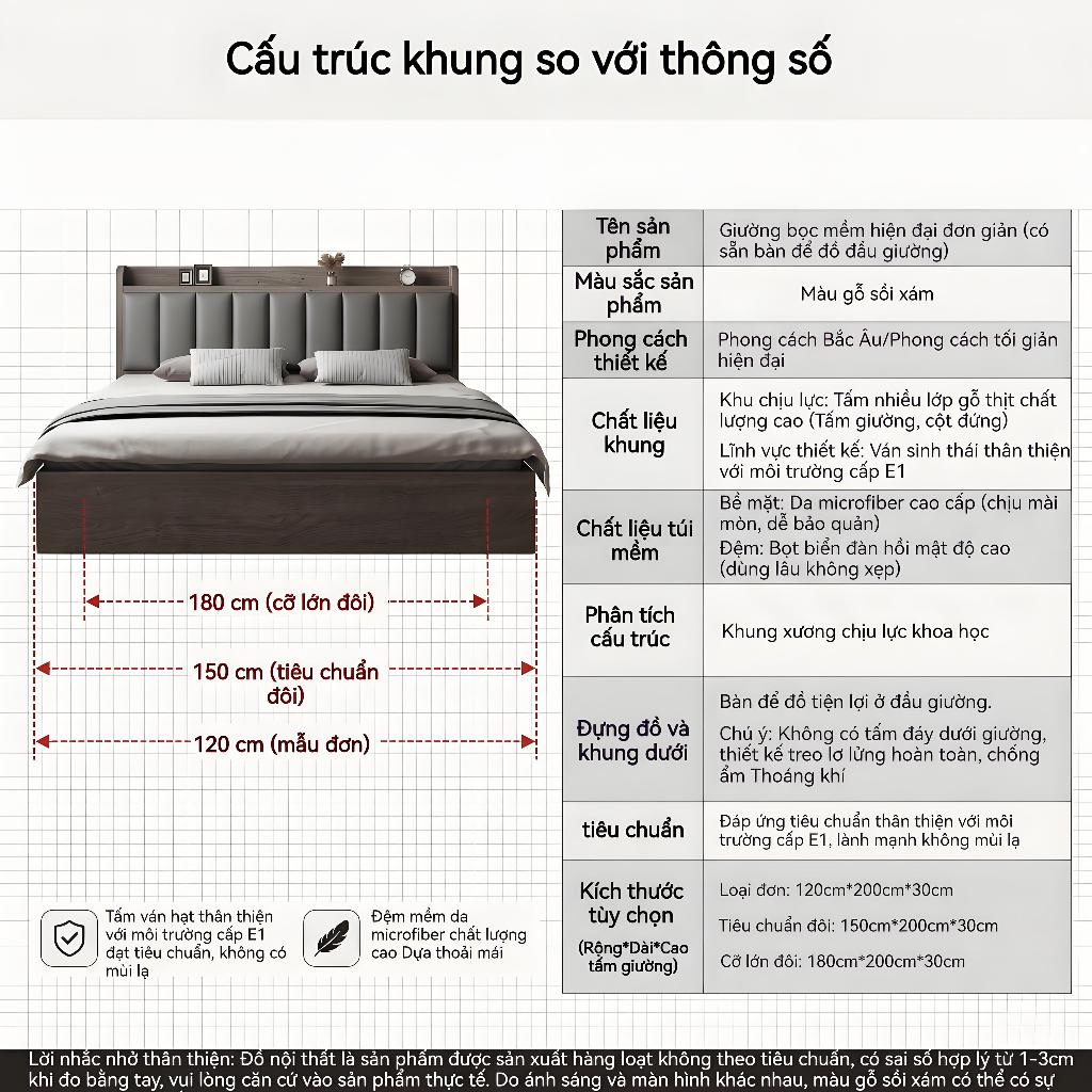 ALVIN Giường ngủ giường ngủ hiện đại Đầu giường bọc vải nhiều kích cỡ để lựa chọn có ngăn chứa đồ dưới gầm giường | BigBuy360 - bigbuy360.vn