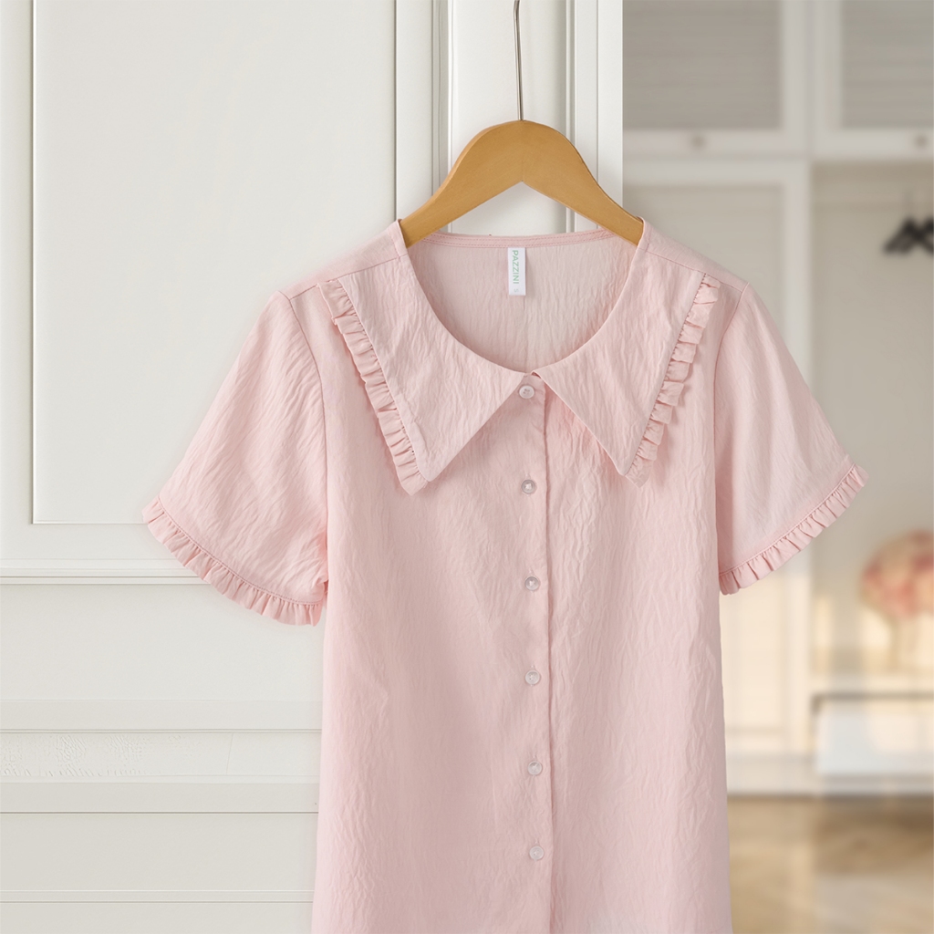 Bộ mặc nhà nữ ngắn tay pyjama Pazzini quần cộc chất liệu thoáng mát màu pastel cực trendy phù hợp mọi tone da - SW002 | BigBuy360 - bigbuy360.vn