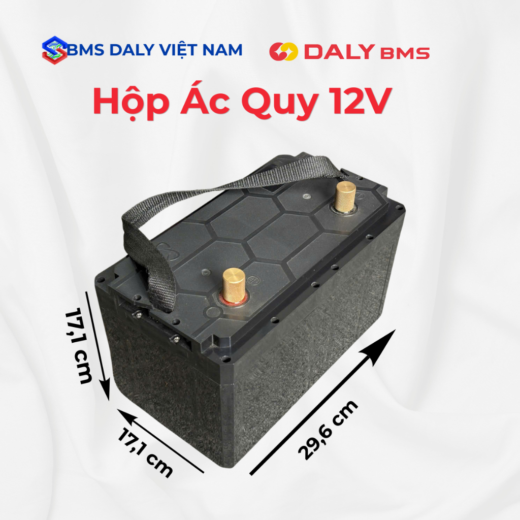 Hộp Ắc Quy 12V-100/120AH (32 cell 32140/33130 - 4 cell EVE-100AH)