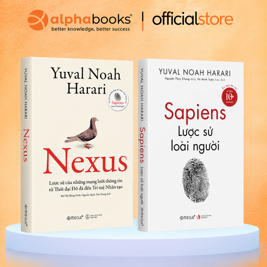 Sách - Lẻ/Combo: Sapiens Lược Sử Loài Người + Nexus - Lược sử của những mạng lưới thông tin (Omega)