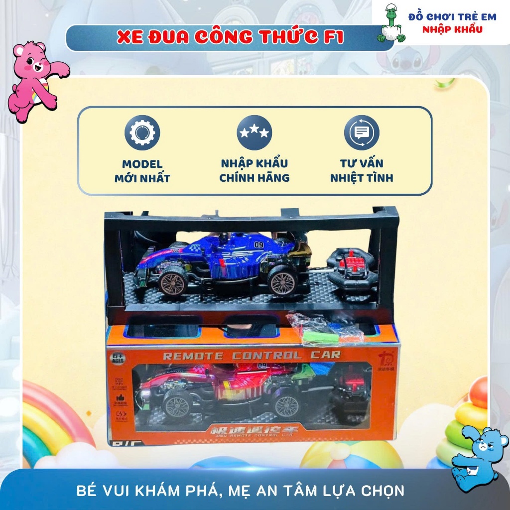 Xe Đua F1 Điều Khiển Từ Xa Pin Sạc 4 Chức Năng Xe Công Thức 1 Cho Bé