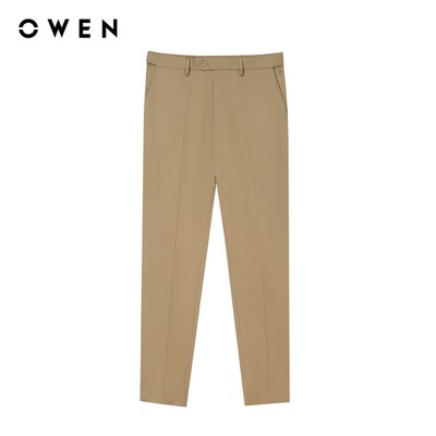 Owen - Quần tây Regular Fit Tăng đơ QRT263043 màu Be chất liệu Nano
