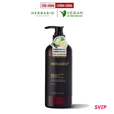 [SVIP] Bigsize - Bản Nâng Cấp - Dầu gội vỏ bưởi & bồ kết HERBARIO 500ml không sunfate không silicon