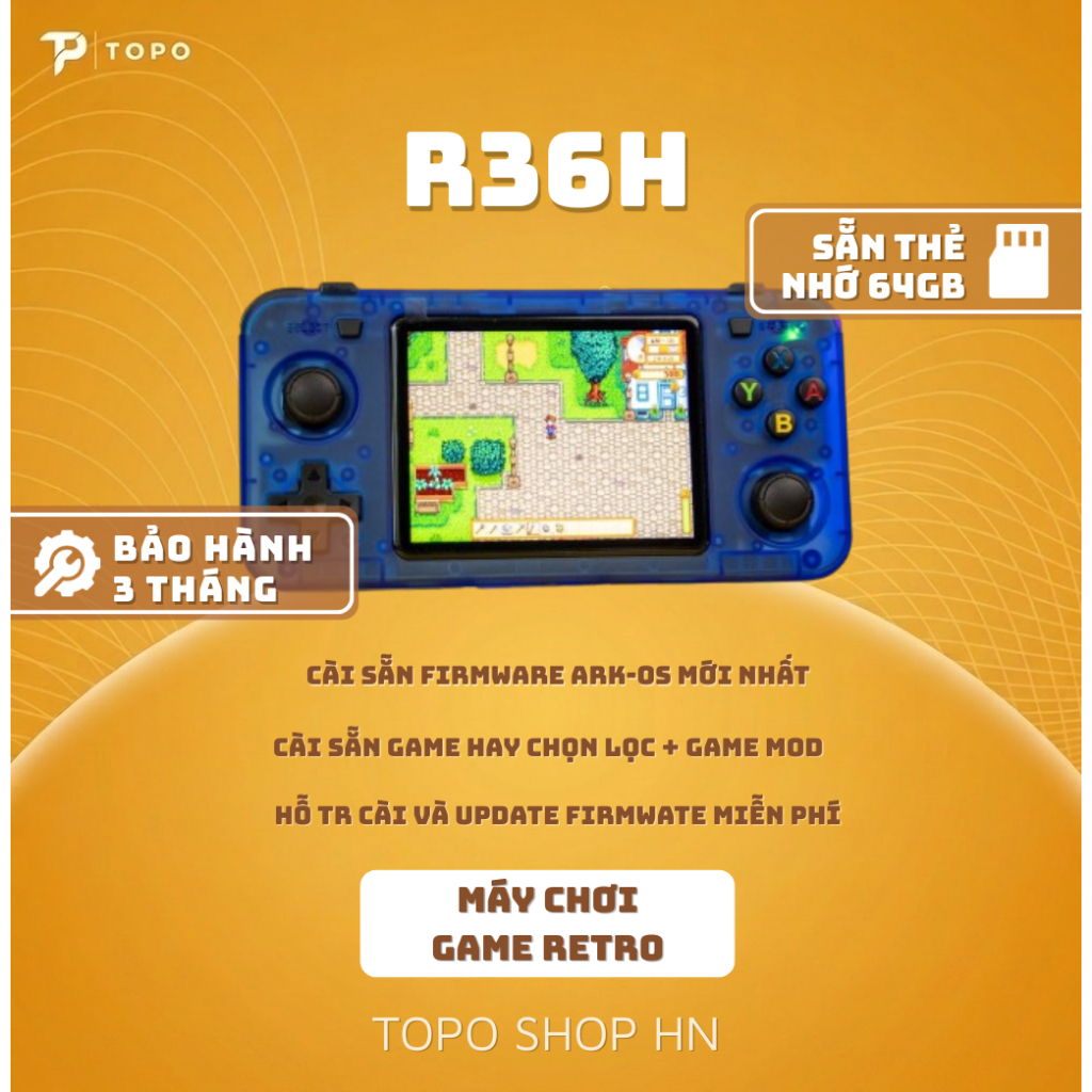Máy chơi game R36H - Cài sẵn ArkOS mới nhất + game Port + game hay chọn lọc