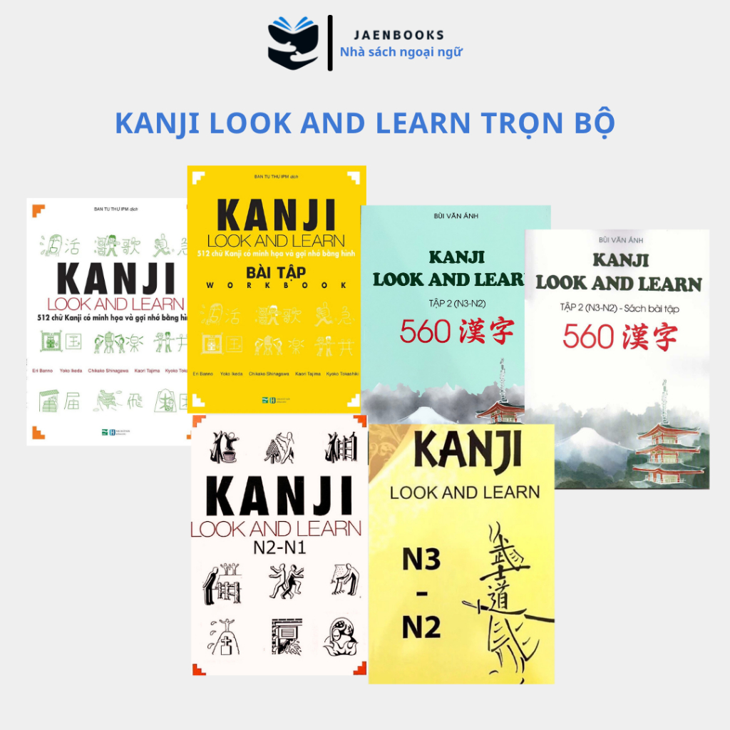 Sách Tiếng Nhật Kanji Look and Learn | Trọn Bộ