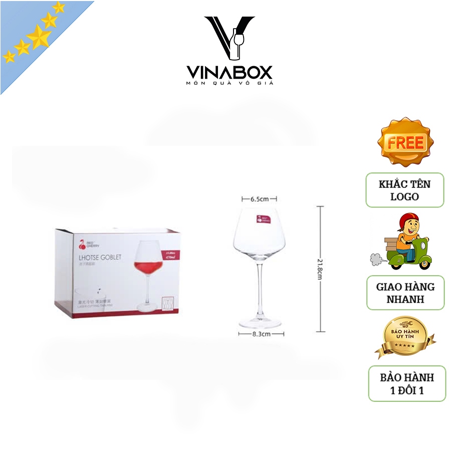 ( Chuyên sỉ) Bộ 6 ly vang đỏ 470ml, Bộ 6 ly uống rượu vang 470ml