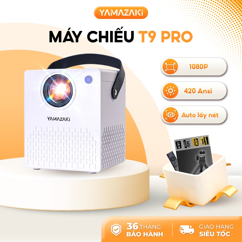 Máy chiếu mini YAMAZAKi T9, T9 PRO, T9 Ultra đa chức năng kết nối wifi xem phim, hát karaoke