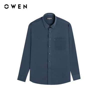 Owen - Áo sơ mi dài tay Regular Fit AR261049DT màu Xanh tím than chất liệu Ultra modal
