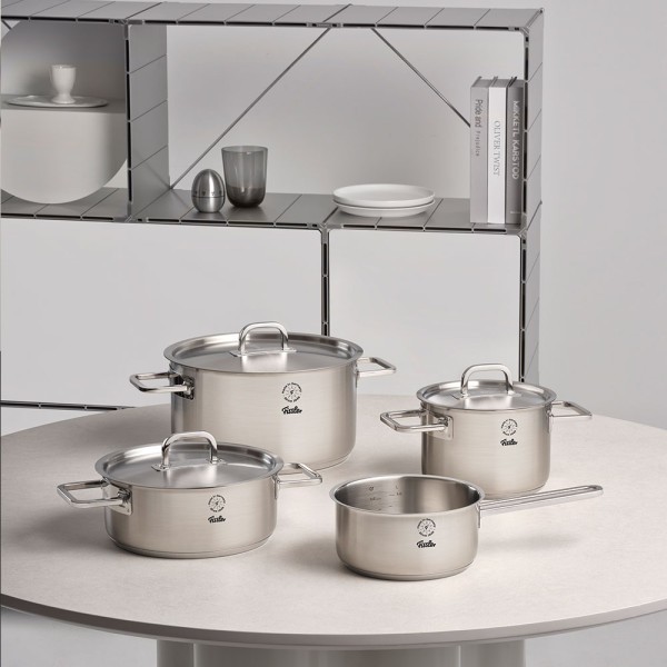 [Mẫu mới] Bộ nồi 4 món Fissler Rhein Collection nắp inox có quánh sản xuất tại Đức