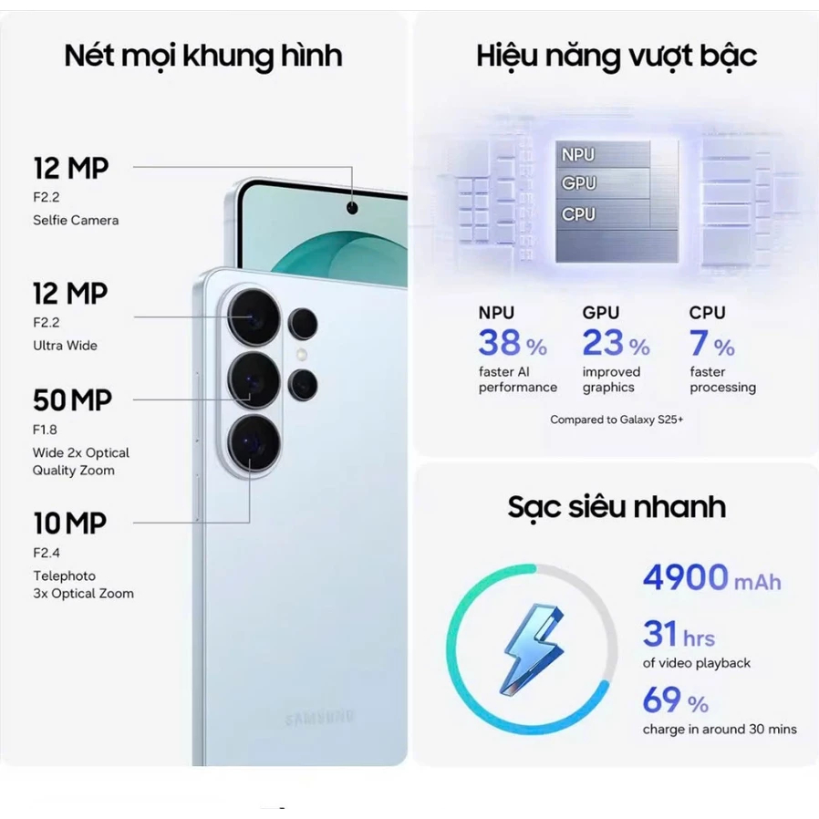 Điện Thoại Samsung Galaxy S26 Plus 5G 12GB/256GB - Hàng Chính Hãng | BigBuy360 - bigbuy360.vn