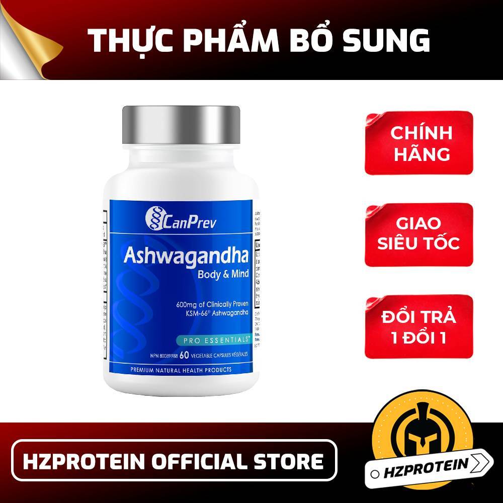 CanPrev Ashwagandha Body & Mind - Nhân Sâm Ấn Độ KSM Cải Thiện Sức Khỏe