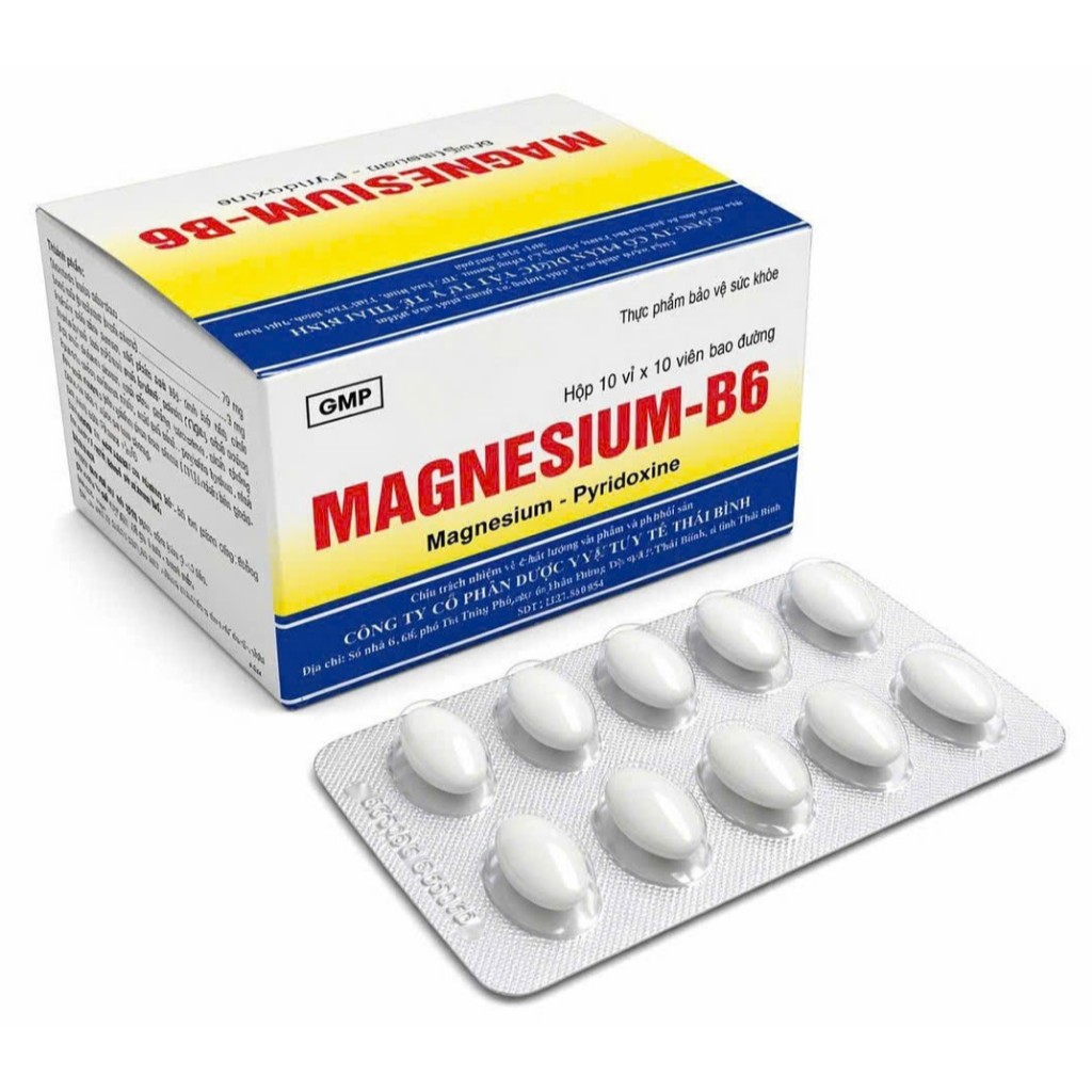 Magnesium B6 Magnesi B6   bổ sung vitamin B6 và Magnesi viên uống b6 mil tui