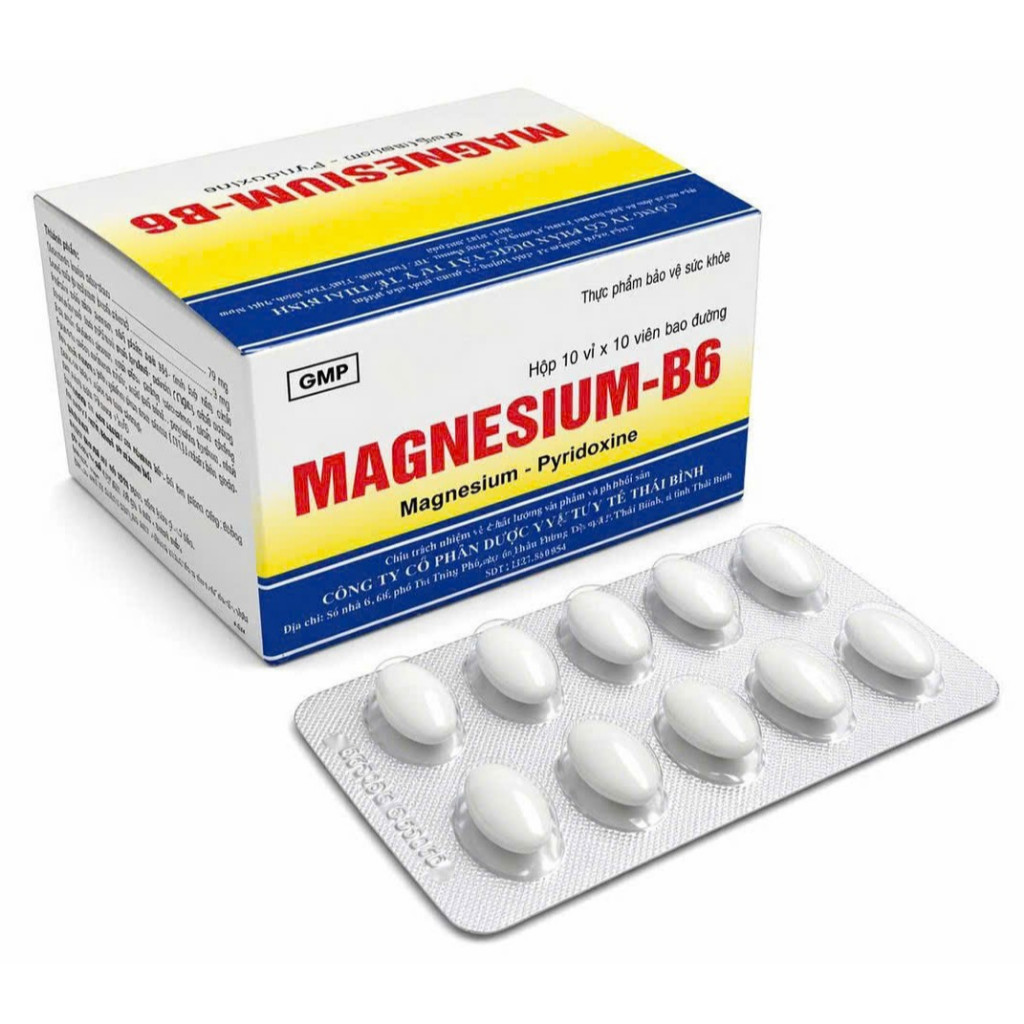 Magnesi B6  Magnesium B6    bổ sung vitamin B6 và Magnesi viên uống b6