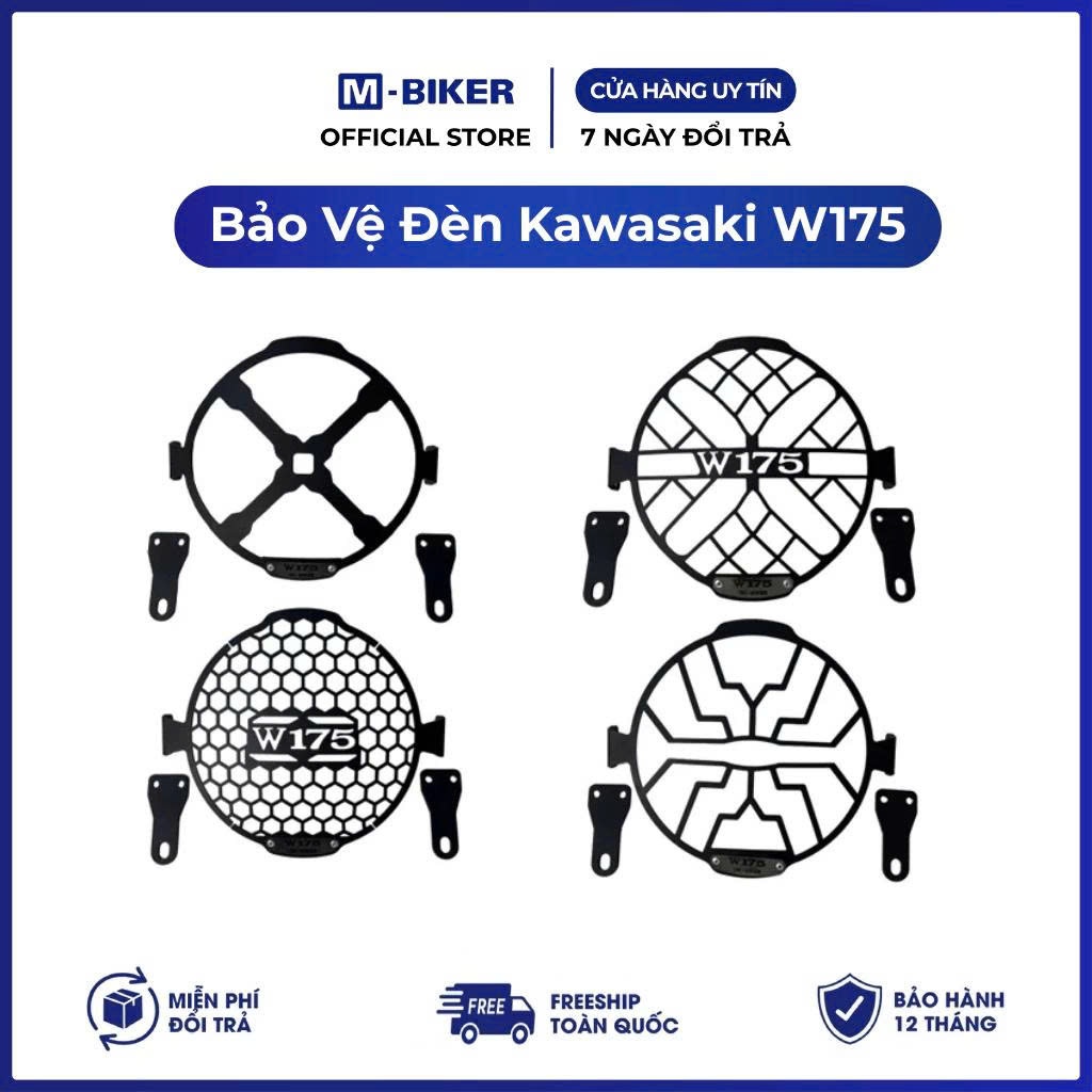 Bảo vệ đèn Kawasaki W175, Che đầu đèn Kawasaki W175, Lưới bảo vệ đèn dành cho Kawasaki W175