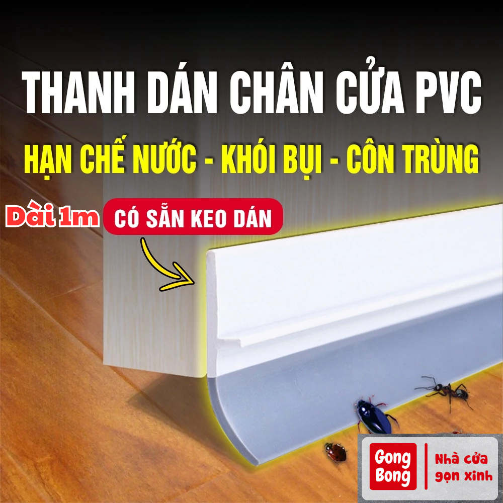 Thanh chặn cửa nhựa chống côn trùng nẹp xốp nhựa chặn khe cửa Ron dán chân cửa cách âm gió điều hoà ngăn bụi bẩn