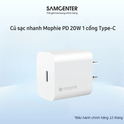 Củ sạc nhanh Mophie PD 20W 1 cổng Type-C