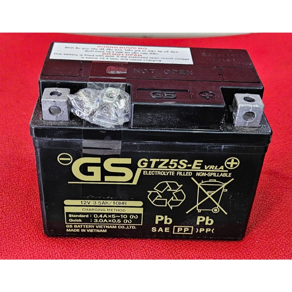 Ắc quy GS GTZ5S-E ( 12V-3.5Ah ) dùng cho xe máy Honda Wave / future, Yamaha, Suzuki uy tín chính hãn