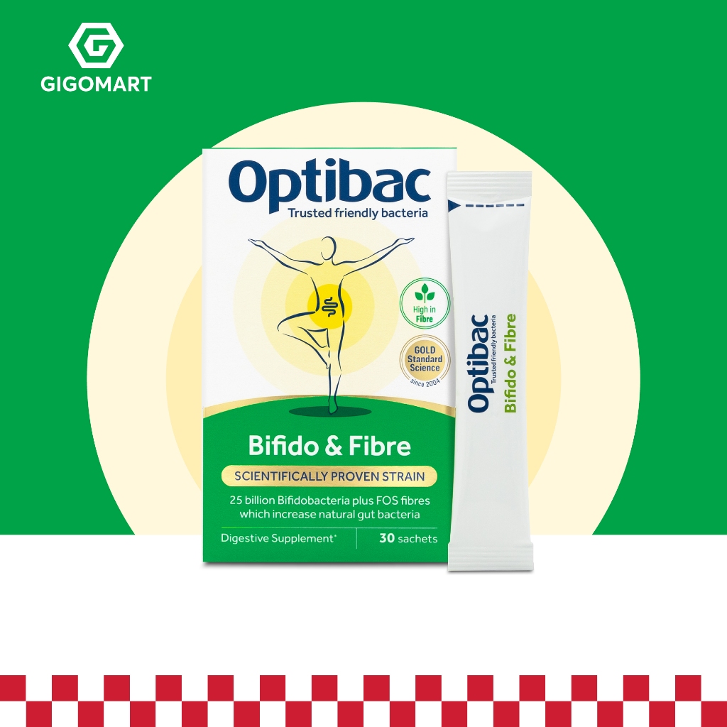 Optibac Bifido & Fibre dành cho trẻ từ 1 tuổi( Hộp 30 gói)