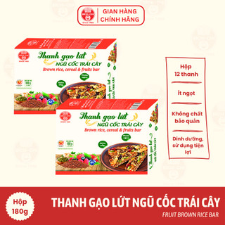 [COMBO 2 HỘP] Thanh Ngũ Cốc Gạo Lứt Trái Cây thơm ngon, dinh dưỡng, healthy Bích Chi