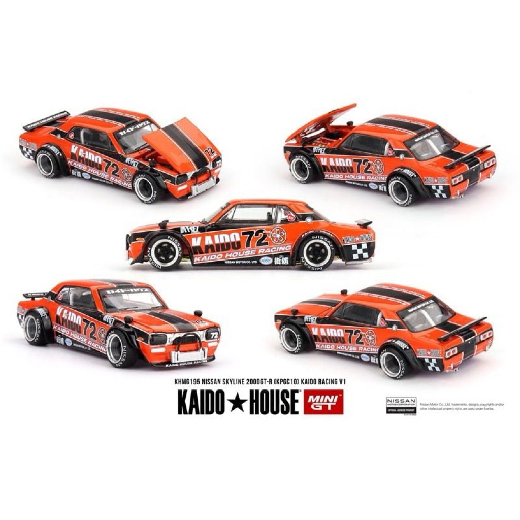 🔥 Kaido House Nissan Skyline 2000GT-R KPGC10 “Kaido 72” Racing V1 – KHMG195 🔥