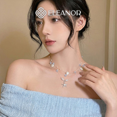 Dây chuyền layer nữ đi biển Eleanor Accessories hình sao biển vỏ sò phụ kiện trang sức vòng cổ 11800