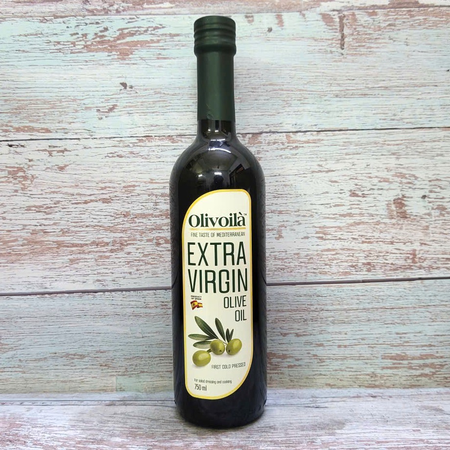 CHAI OLIVOILA LỚN EXTRA 750ml + DẦU Ô LIU NGUYÊN CHẤT TBN Extra Virgin Olive Oil (HALAL)
