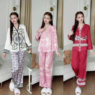 Bộ Đồ Ngủ Pijama Dài Tay Hisexy Set Pijama Dài tay Lụa Latin Cao Cấp P11