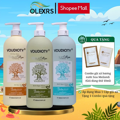 Cặp Gội Xả BIOTIN COLLAGEN VOUDIOTY Giảm Rụng Tóc, Phục Hồi Hư Tổn, Giảm Gàu 500/1000ml