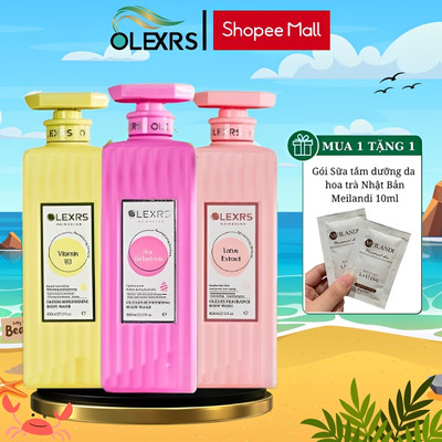 (Kèm Quà Tặng) Sữa Tắm Dưỡng Thể Trắng Da Hương Nước Hoa Olexrs Body Wash 800ml/chai