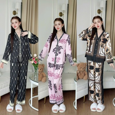 Bộ Ngủ Pijama Dài Tay Hisexy Set Pijama Dài tay Lụa Latin Cao Cấp Mềm Mịn P11