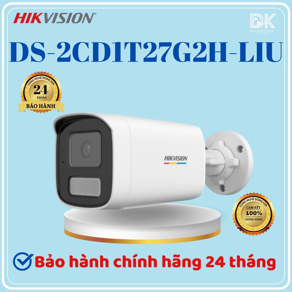 Camera thân trụ 2MP/4MP/6MP – DS-2CD1T27G2H-LIU/DS-2CD1T47G2H-LIU/DS-2CD1T67G2H-LIU CHÍNH HÃNG