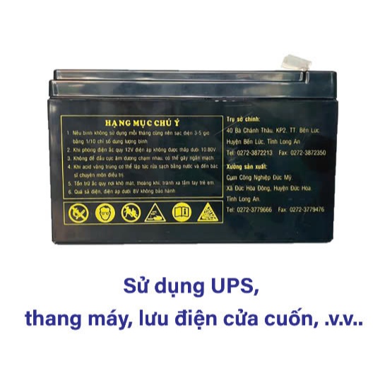Bình ắc quy Long 12V 12Ah ( WP12-12A ) uy tín chính hãng