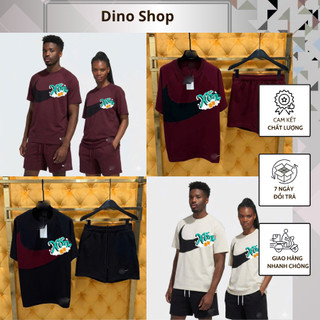 Bộ Cộc Nam Nai Kì Logo Thêu Quần Sắc Nét Mới Nhất - Bộ Hè Nam Nữ Chất Cotton Bây Dích Cực Hot