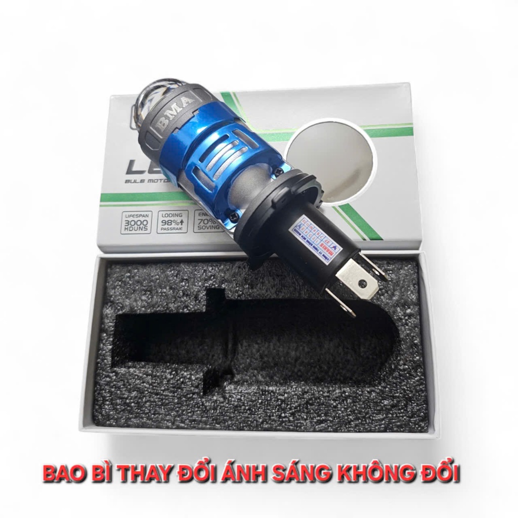 Đèn Pha LED Bi Cầu W3F PLUS BMA 60W - Bản Mới 2025, Ánh Sáng Tuyệt Vời, Trợ Pha Laser Cao Cấp 2025