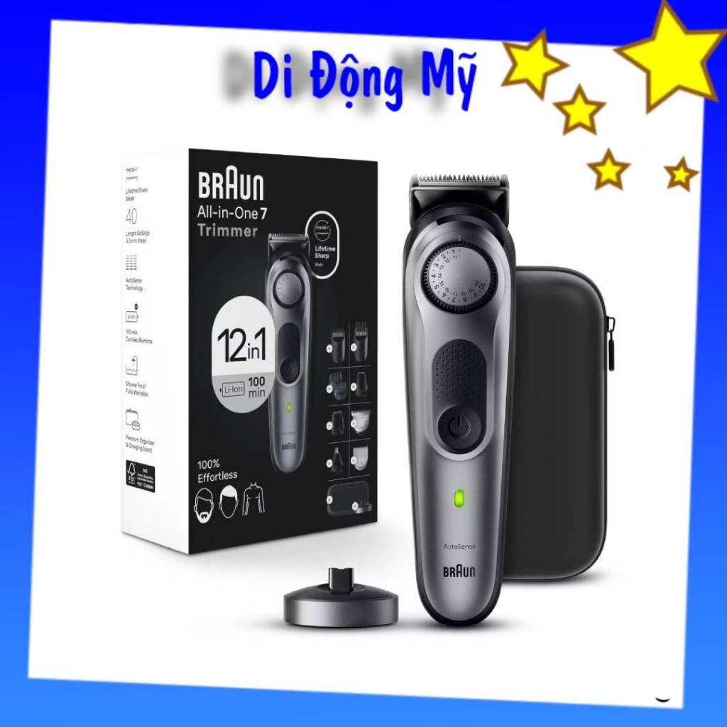 Braun S7 12-in-1 - Máy cạo râu đa năng cắt tóc, cạo lông Braun Series 7 12-in-1, mã AIO7440