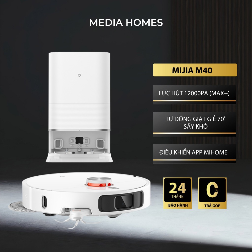 Robot Hút Bụi Lau Nhà Mijia M40/M30S Tự Động Hoàn Toàn - Bảo Hành 24 Tháng